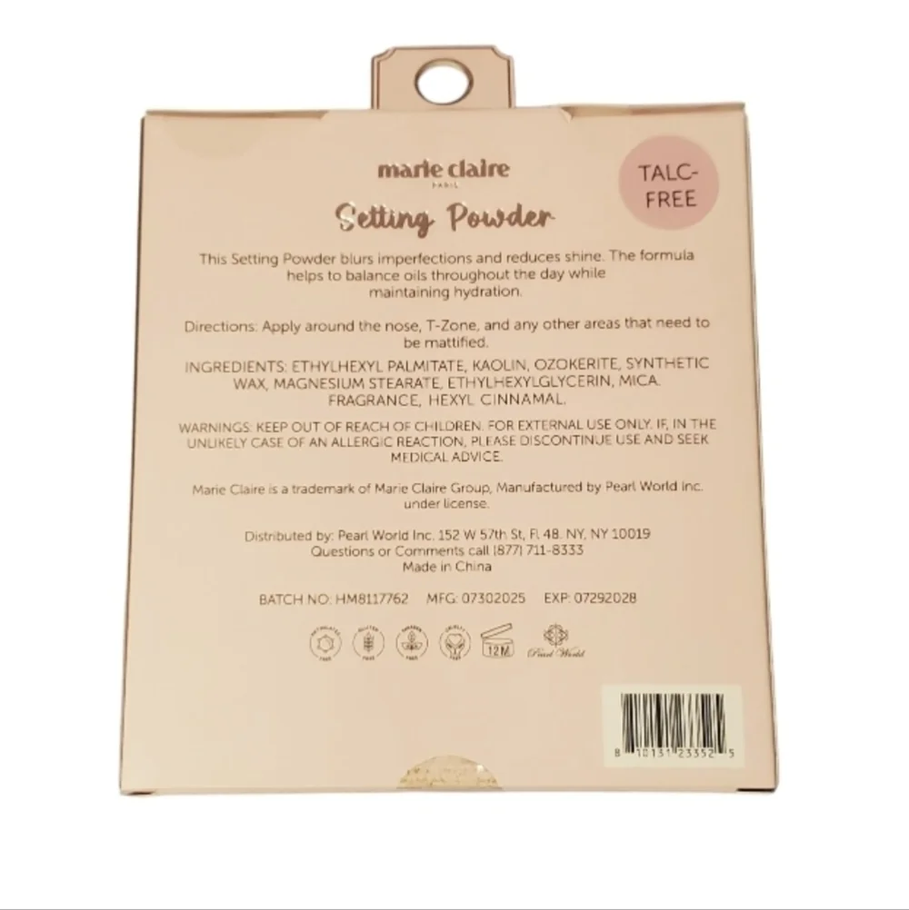 Marie Claire Paris Setting Powder Flawless Finish Face Makeup Setter